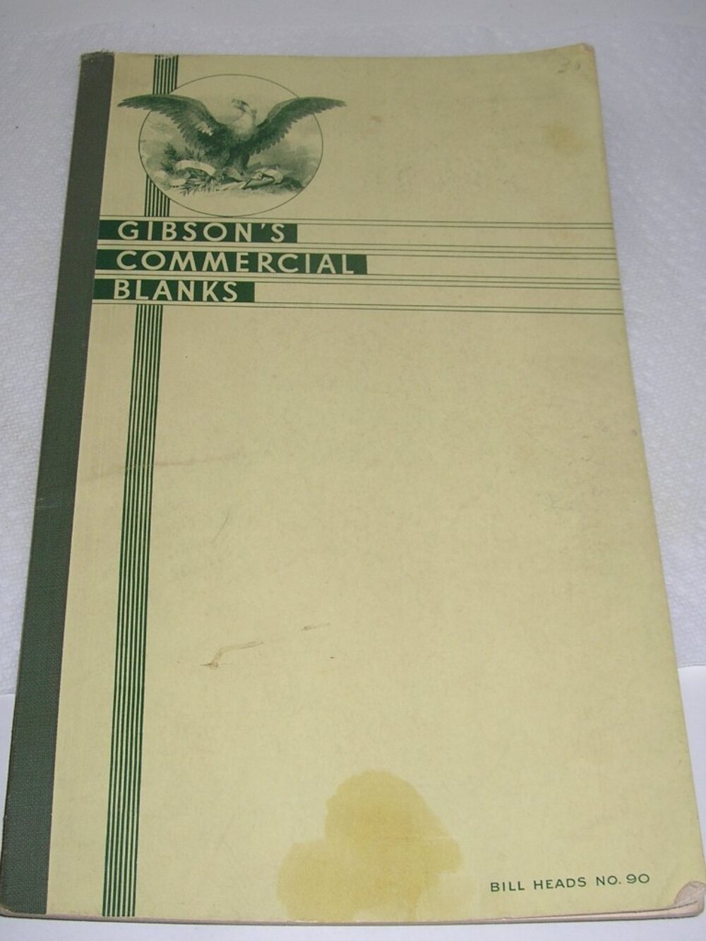 Antique Bill Heads Gibson's Mercantile Commercial Blanks Book UNUSED Ephemera